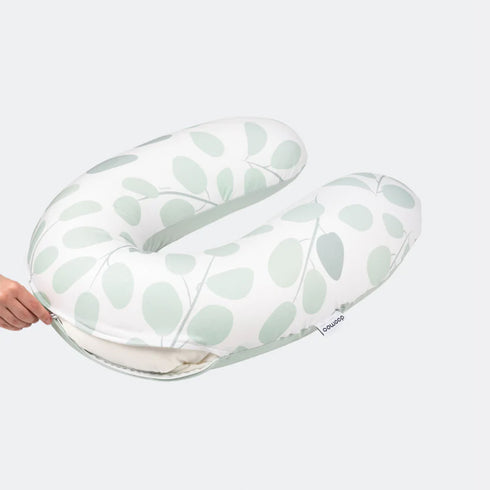 Doomoo BUDDY Maternity Pillow - Aquagreen Leaves